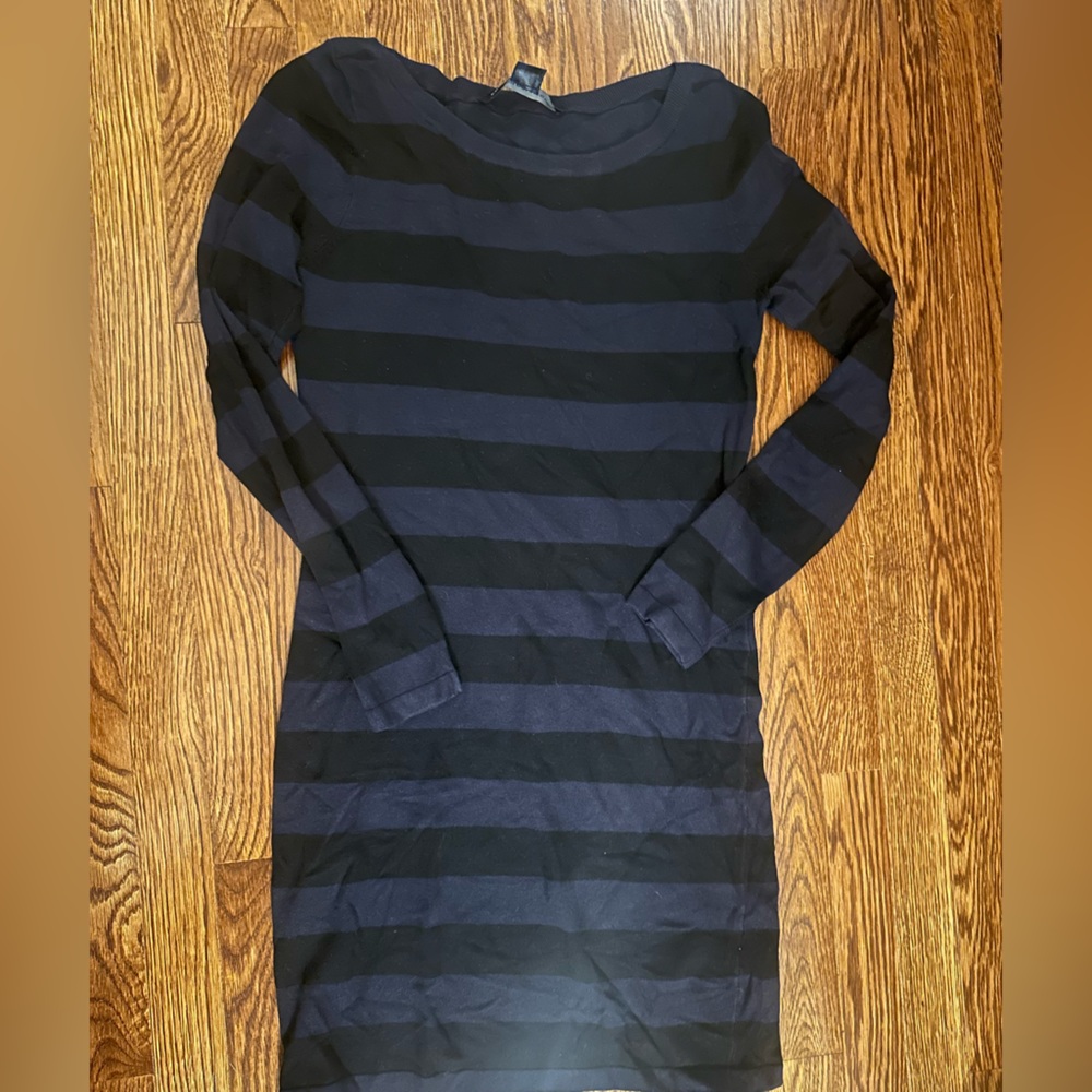 French connection soft striped sweater dress size 10